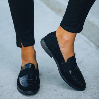 Women's Black Penny Loafers