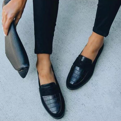 Women's Black Penny Loafers