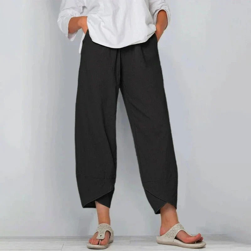 Women's Casual Wide-Leg Cotton Pants for Everyday Wear