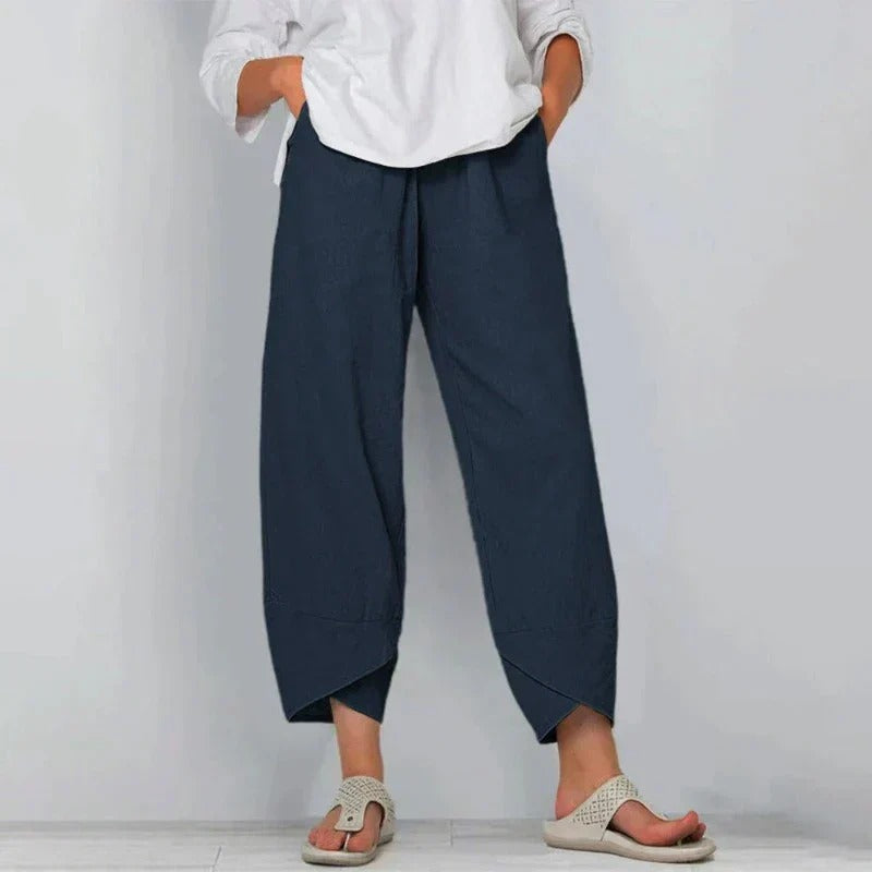 Women's Casual Wide-Leg Cotton Pants for Everyday Wear