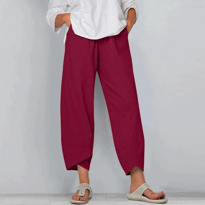 Women's Casual Wide-Leg Cotton Pants for Everyday Wear