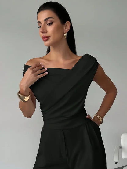 Women's Draped Elegance Top