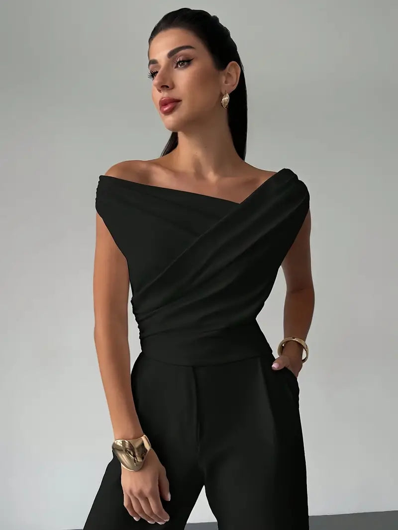 Women's Draped Elegance Top