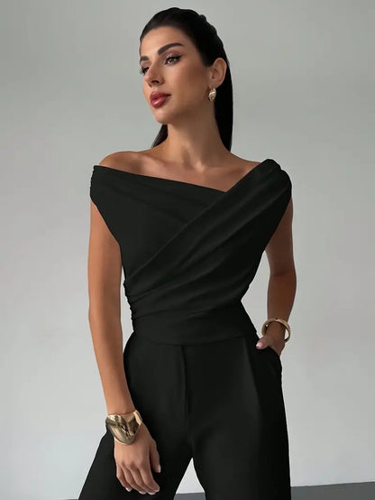 Women's Draped Elegance Top
