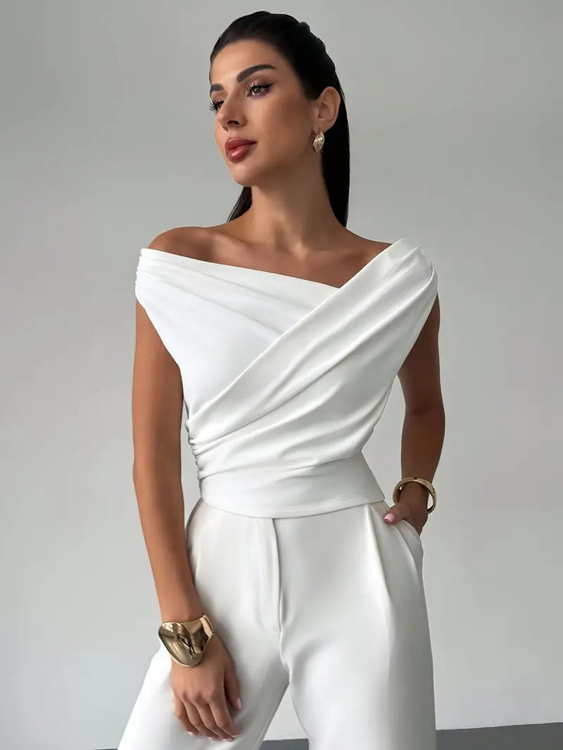 Women's Draped Elegance Top