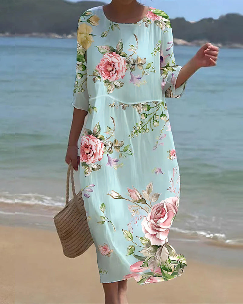 Women's Elegant Floral Dress