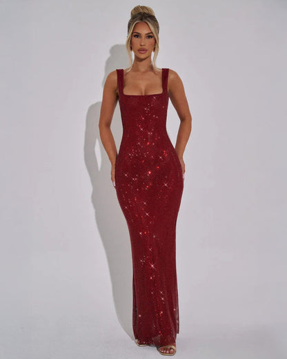Women's Elegant Sequin Evening Gown