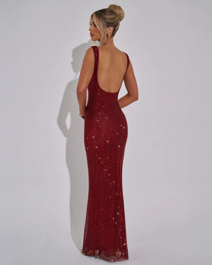 Women's Elegant Sequin Evening Gown