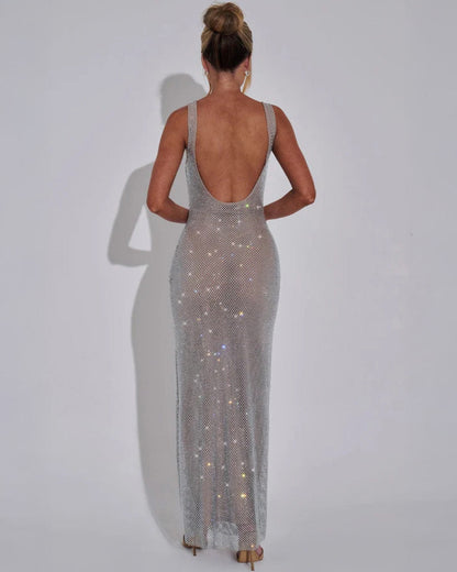 Women's Elegant Sequin Evening Gown