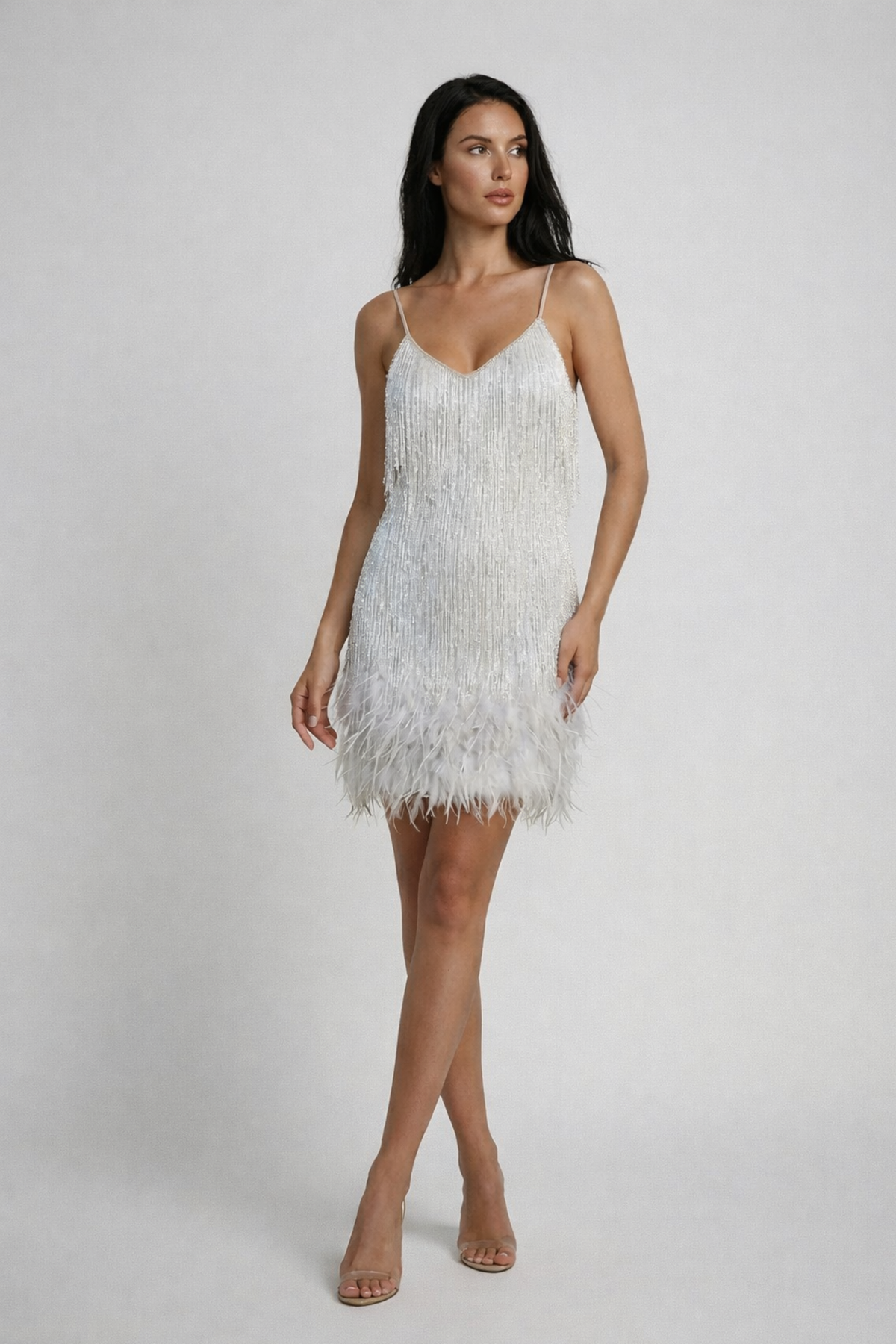 Women's Feather Mini Dress