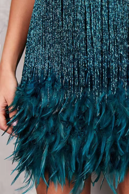 Women's Feather Mini Dress
