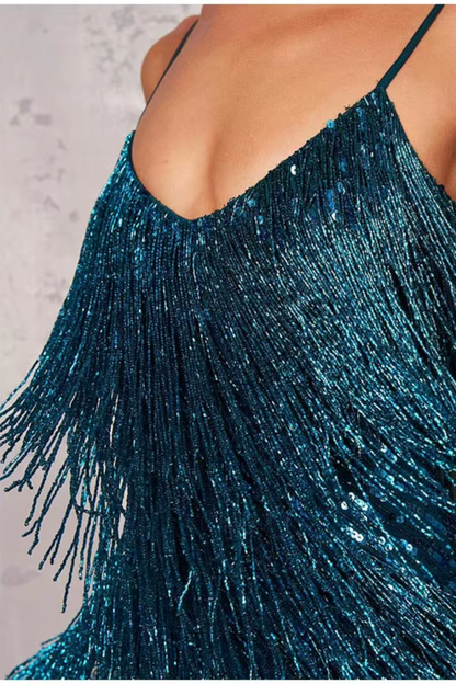 Women's Feather Mini Dress