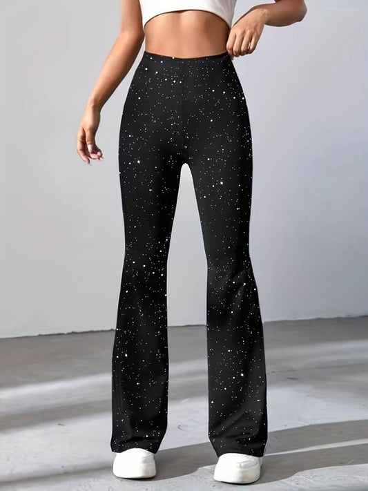 Women's Glitter Flared Pants