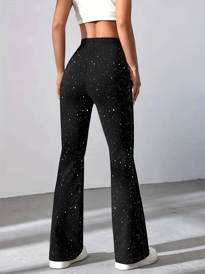 Women's Glitter Flared Pants