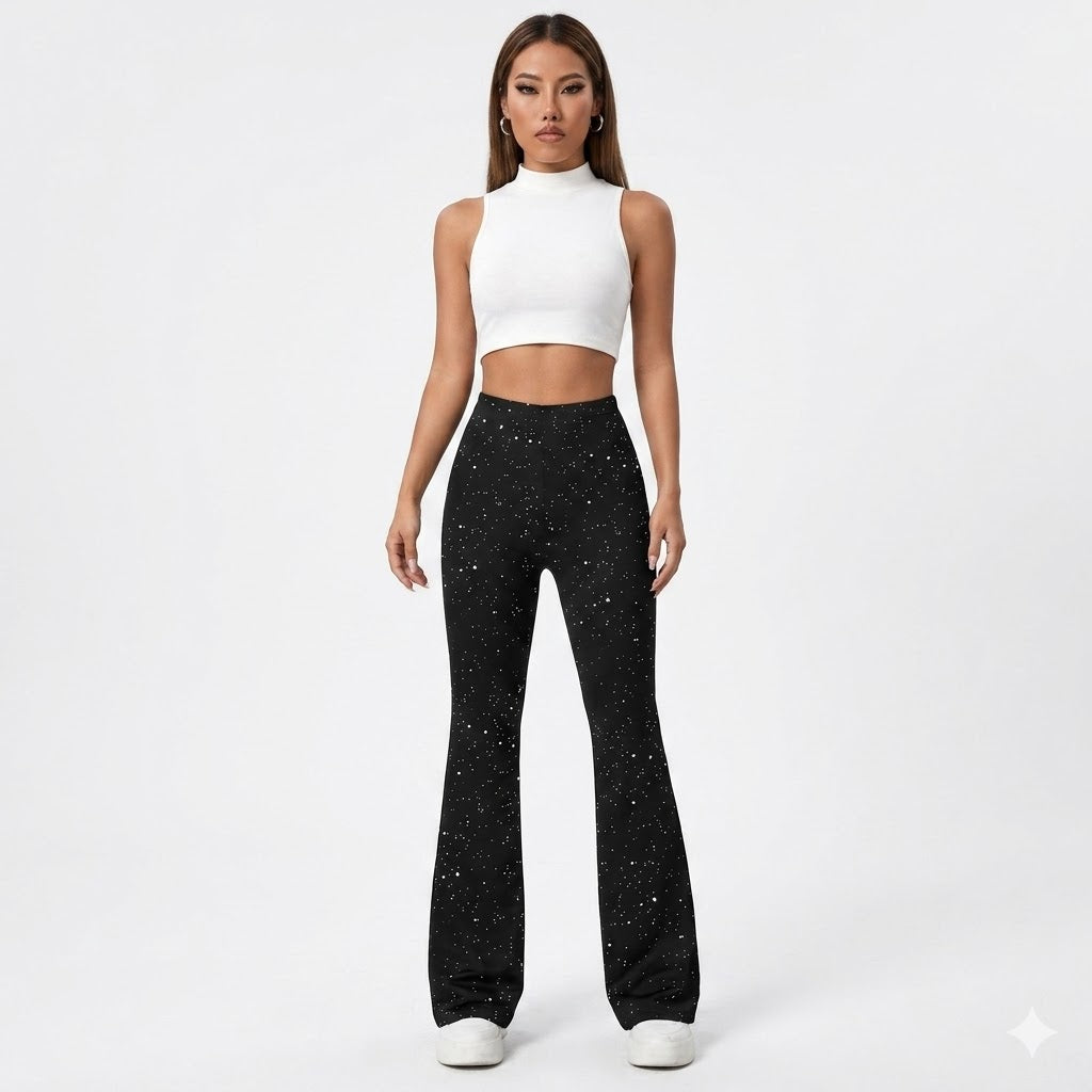 Women's Glitter Flared Pants