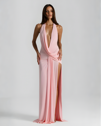 Women's Halter Neck Backless Maxi Dress