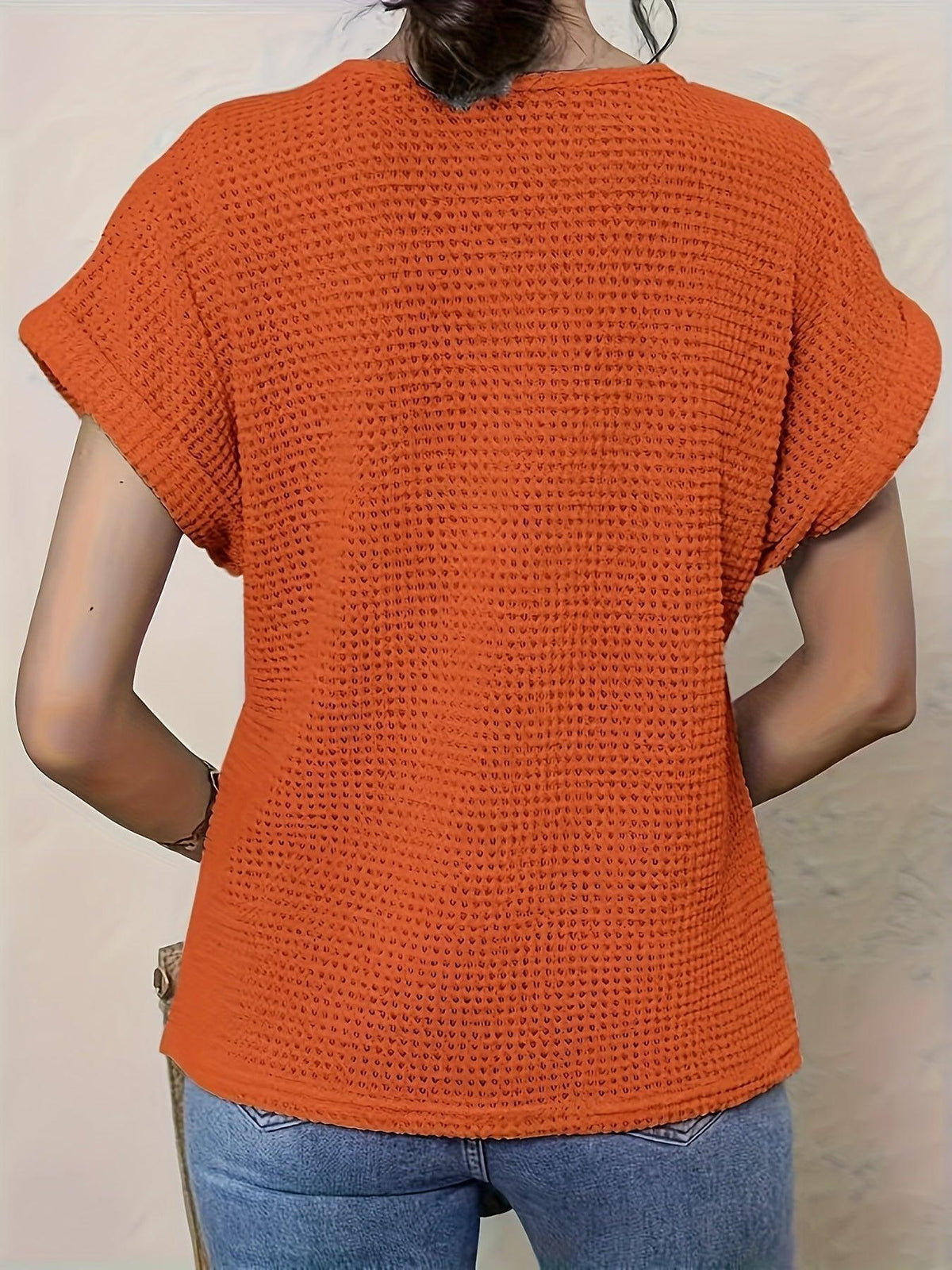 Women's Lace Short Sleeve Casual Top
