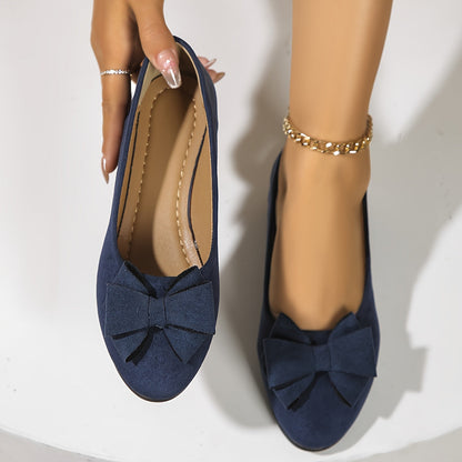 Women's Orthopaedic Ballet Flats with Bow for All-Day Comfort