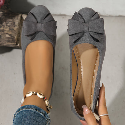 Women's Orthopaedic Ballet Flats with Bow for All-Day Comfort