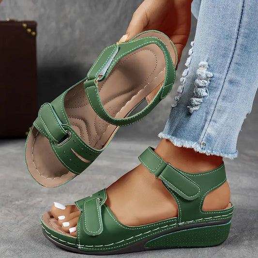 Women's Orthopaedic Leather Sandals with Ergonomic Arch Support