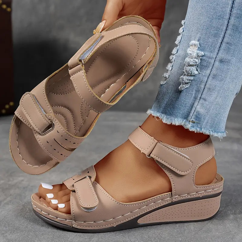 Women's Orthopaedic Leather Sandals with Ergonomic Arch Support