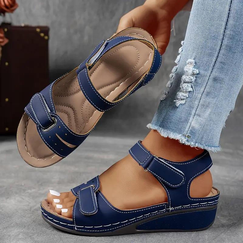 Women's Orthopaedic Leather Sandals with Ergonomic Arch Support