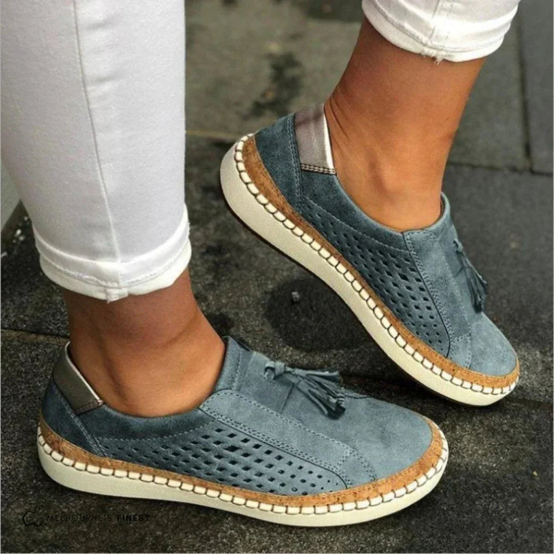 Women's Perforated Slip On Sneakers