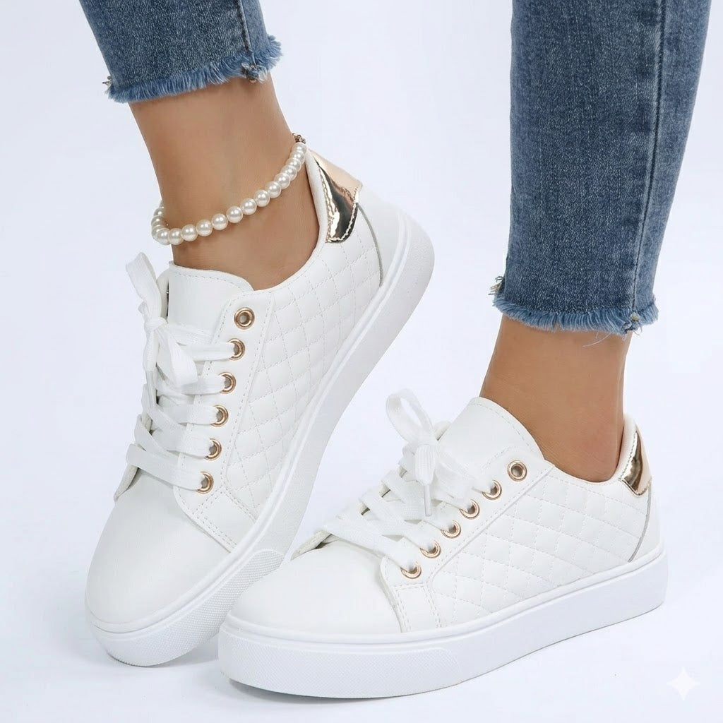 Women's Quilted Casual Sneakers for Everyday Wear