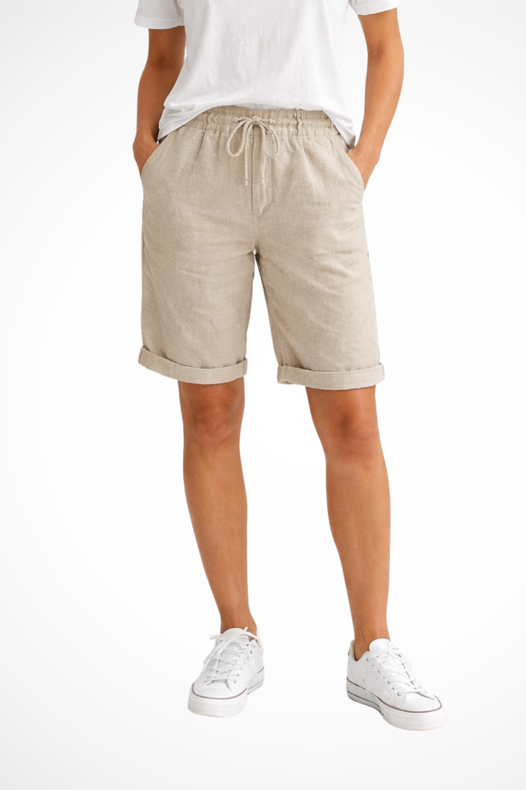 Women's Relaxed Fit Linen Capri Pants for Casual Everyday Wear