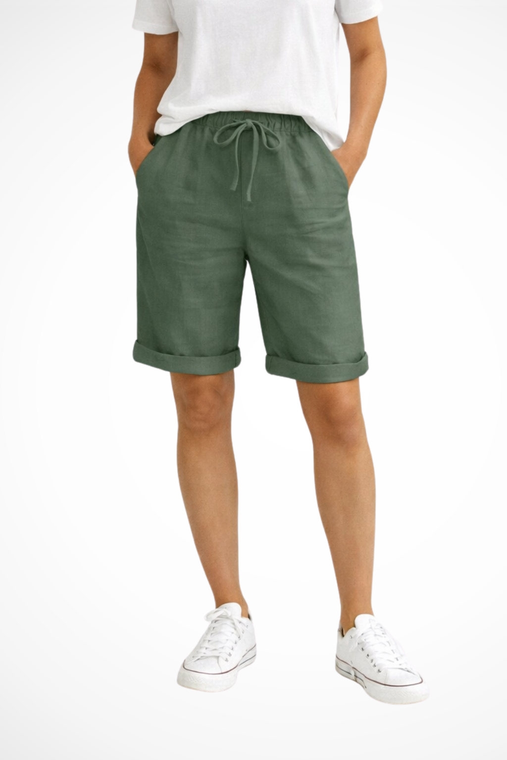 Women's Relaxed Fit Linen Capri Pants for Casual Everyday Wear