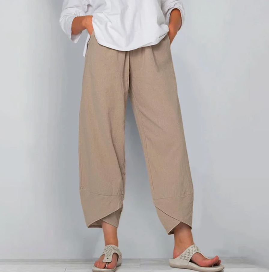 Women's Relaxed Linen Blend Pants for Summer