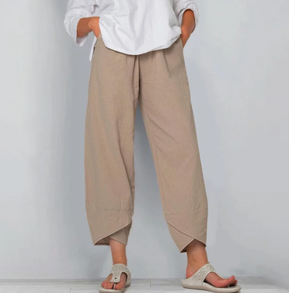 Women's Relaxed Linen Blend Pants for Summer