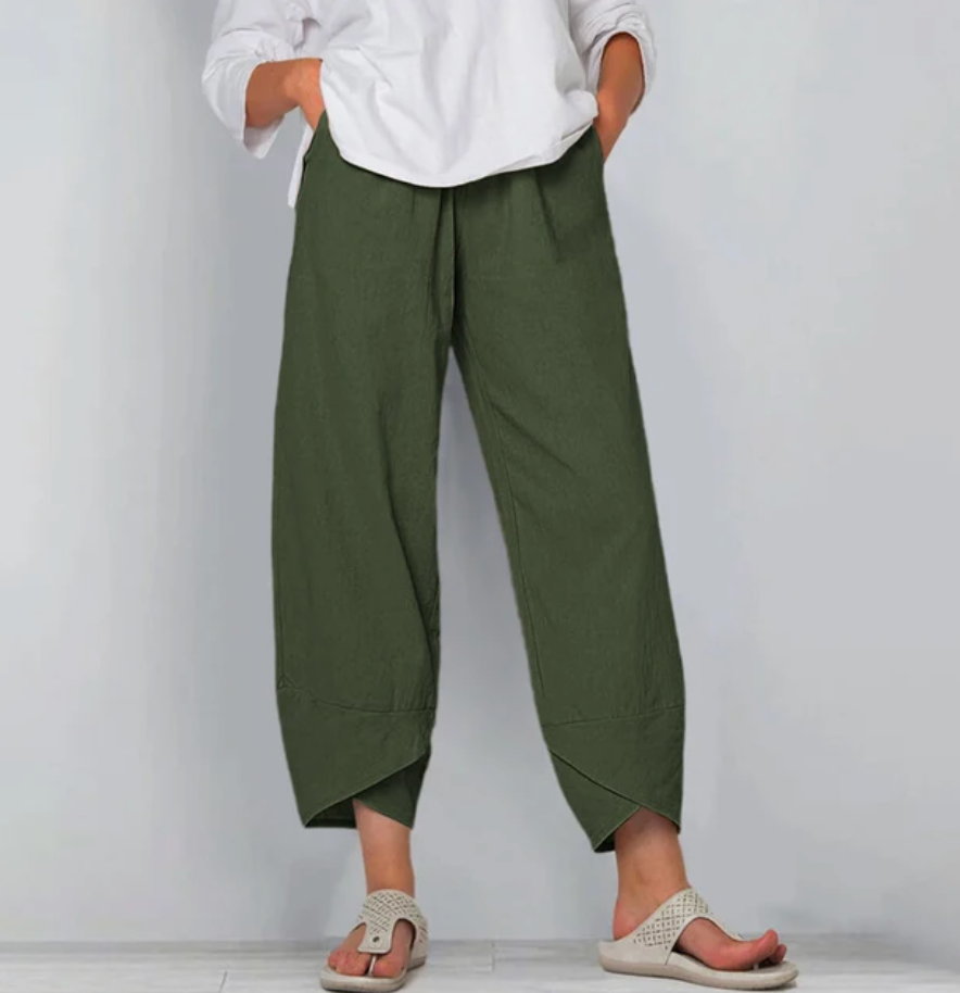 Women's Relaxed Linen Blend Pants for Summer
