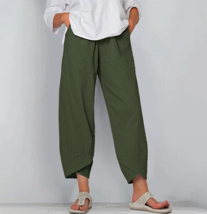Women's Relaxed Linen Blend Pants for Summer