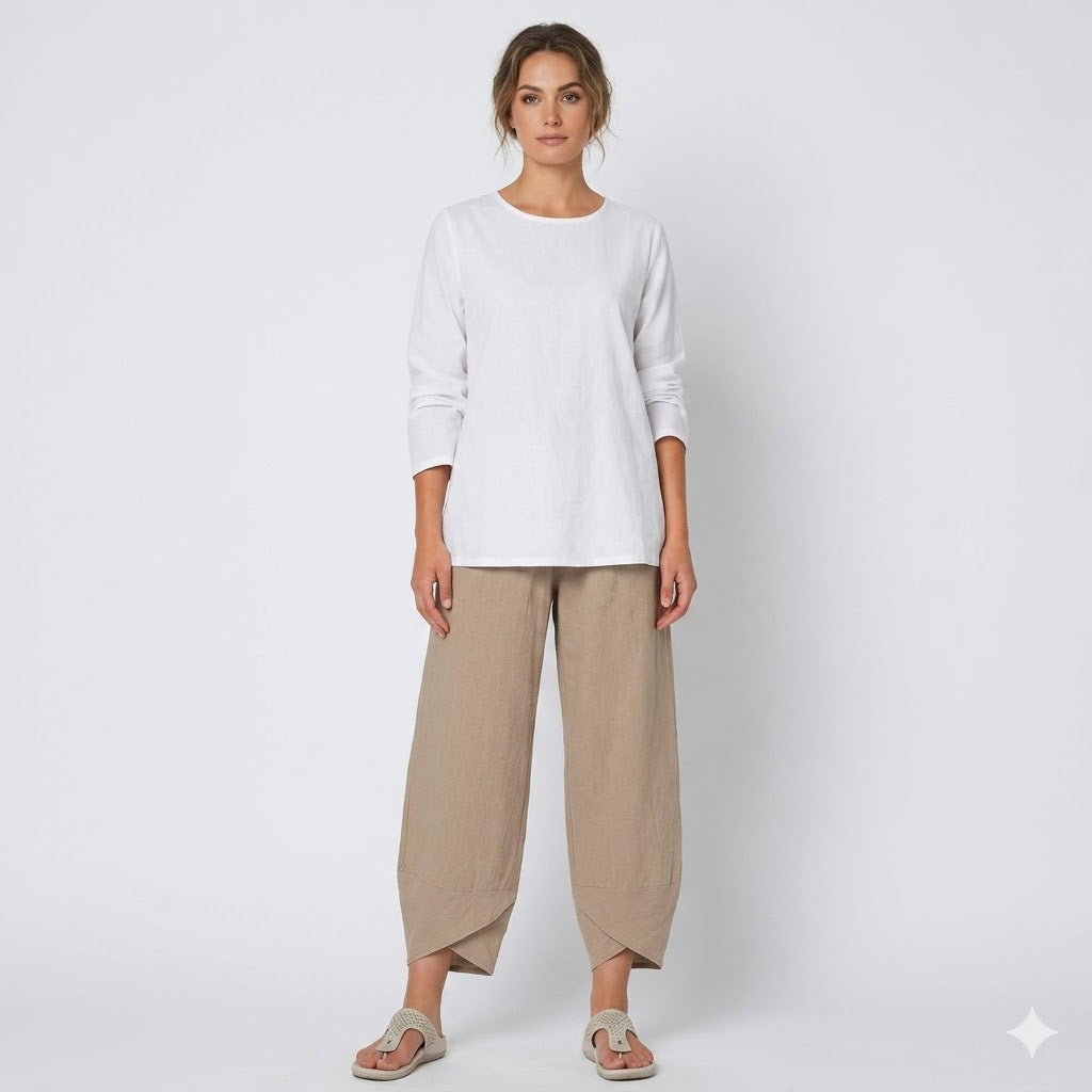 Women's Relaxed Linen Blend Pants for Summer