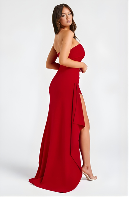 Women's Strapless Twisted Maxi Dress