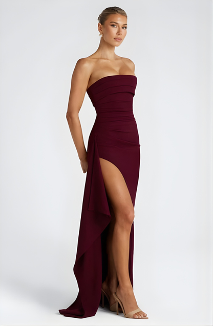 Women's Strapless Twisted Maxi Dress