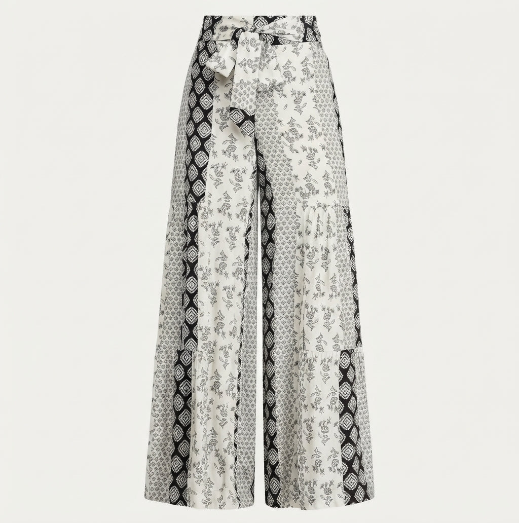 Women's Tie-Waist Wide-Leg Pants