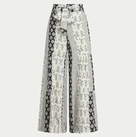 Women's Tie-Waist Wide-Leg Pants