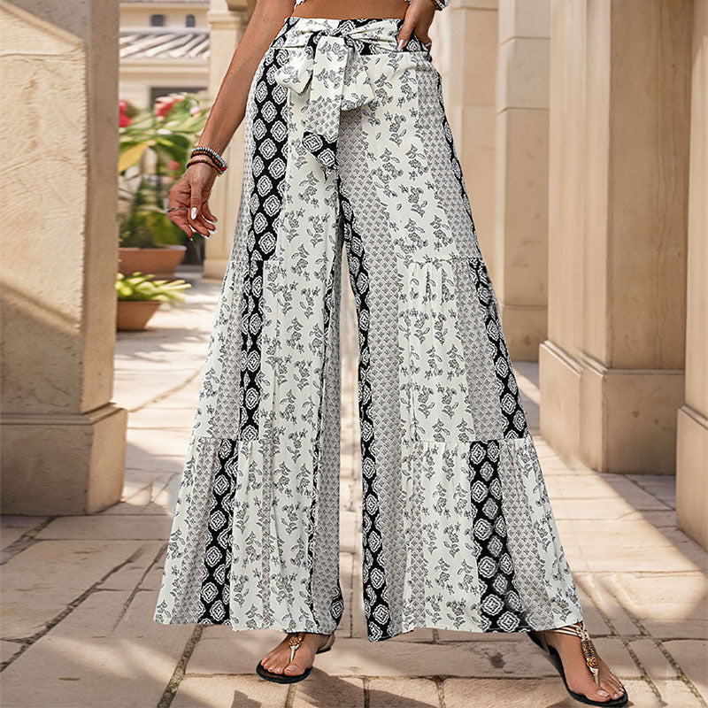 Women's Tie-Waist Wide-Leg Pants