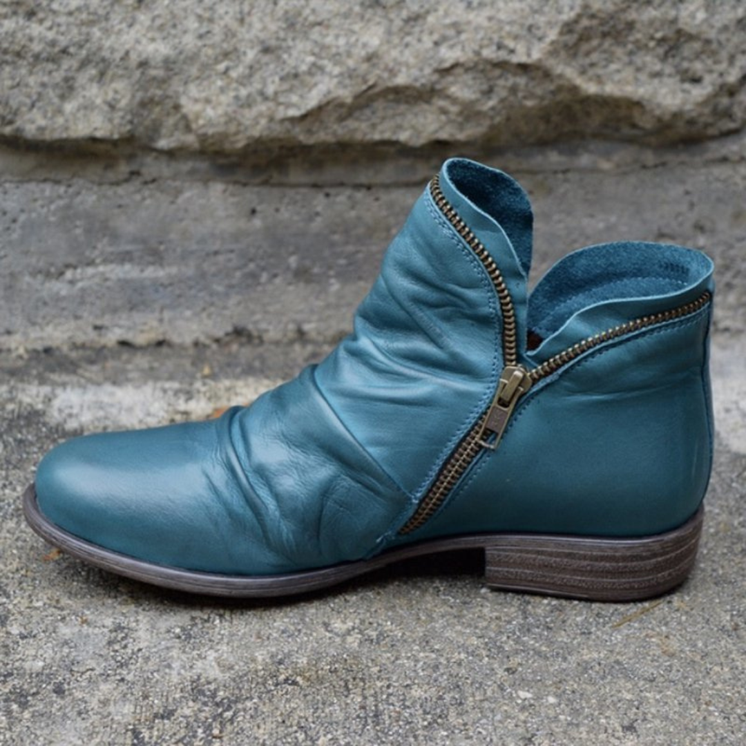 Women's Wide Fit Orthopaedic Boots with Gel Sole and 4 cm Heel