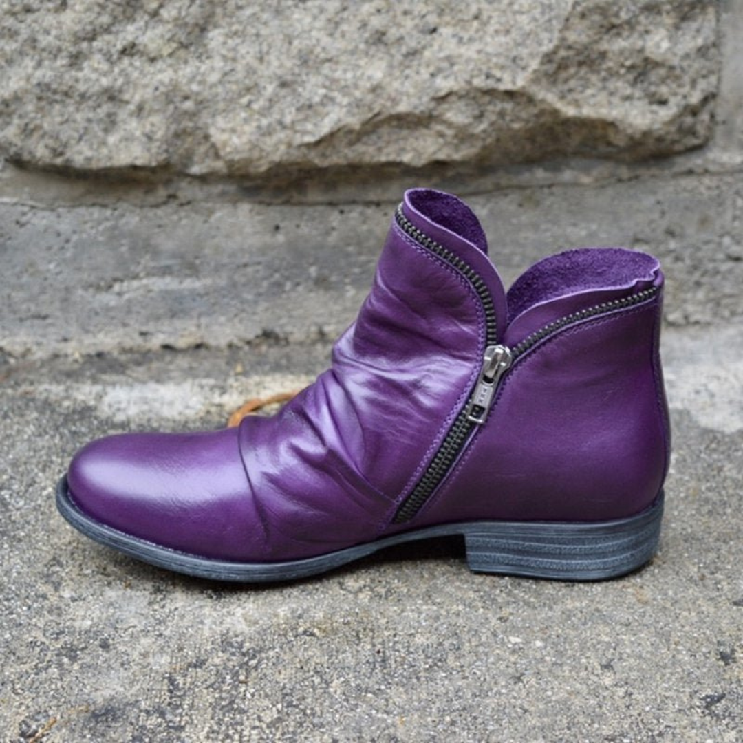 Women's Wide Fit Orthopaedic Boots with Gel Sole and 4 cm Heel
