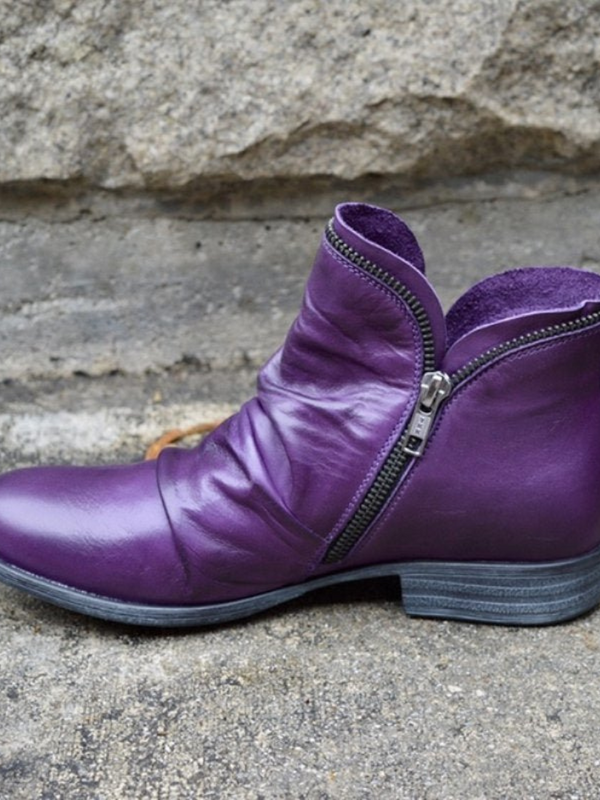 Women's Wide Fit Orthopaedic Boots with Gel Sole and 4 cm Heel
