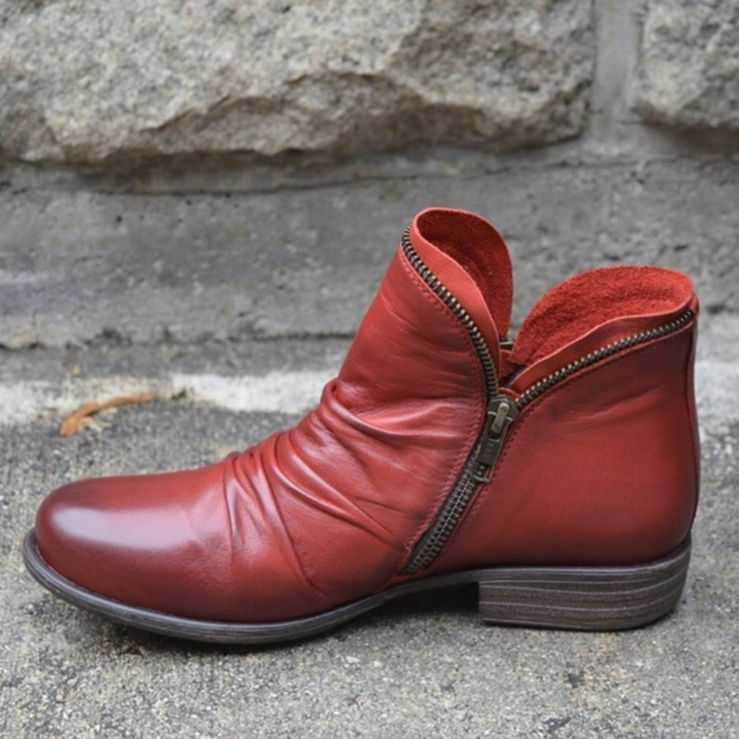 Women's Wide Fit Orthopaedic Boots with Gel Sole and 4 cm Heel