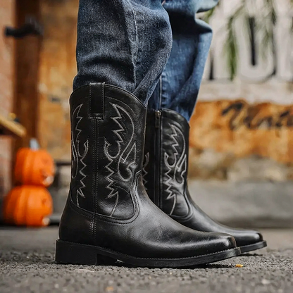 Men's Classic Western Cowboy Boots for Riding