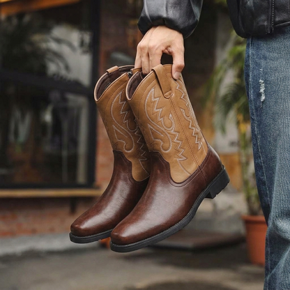 Men's Classic Western Cowboy Boots for Riding
